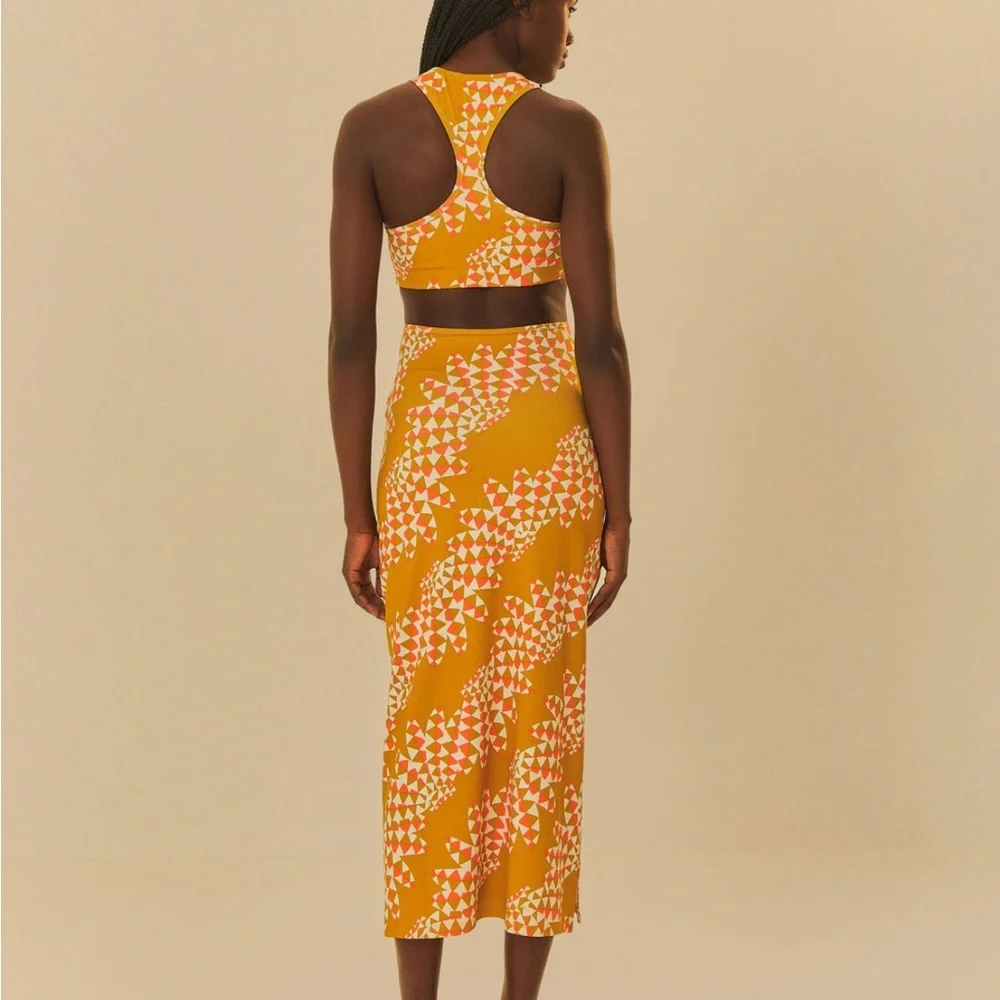 Adidas x Farm Rio Psychedelic Wave Racerback Cutout Dress. Size S. NWT - Picture 3 of 7